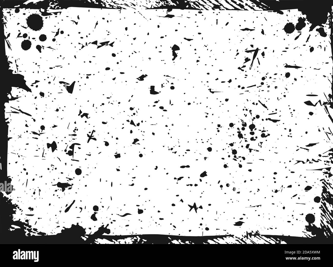 speckled paper with paint or ink drops and splashes on white background.  Black and white grunge poster. Grained surface. Vector dirty placard with  par Stock Vector Image & Art - Alamy