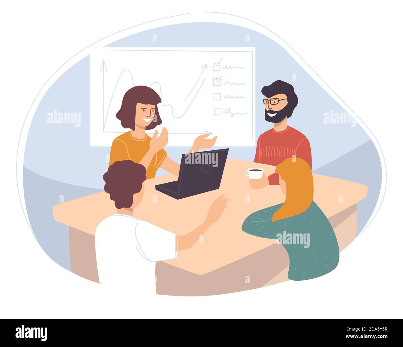 Business seminar or meeting of company workers Stock Vector