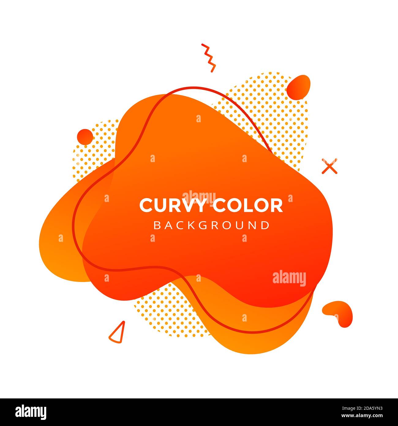 Modern liquid abstract element graphic gradient flat style design fluid vector. Stock Vector