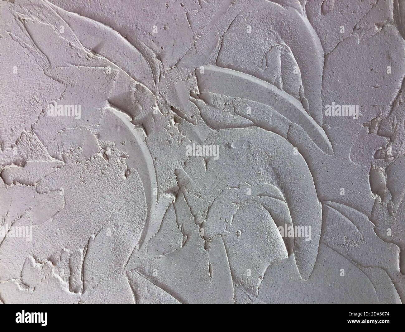 Textured plaster. White wall stucco texture. Plastered background Stock Photo