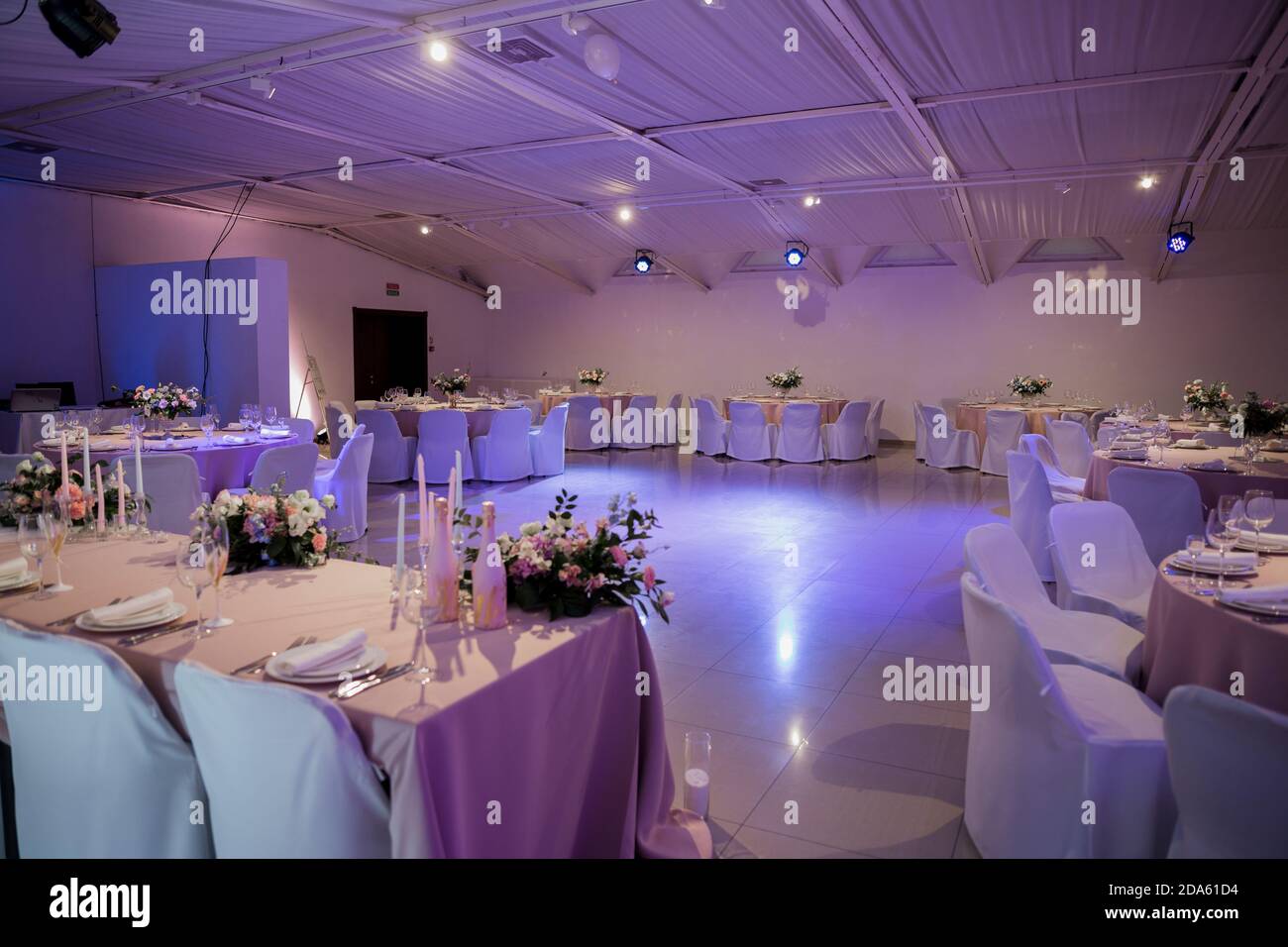 food and decor on a wedding table in restaurant Stock Photo Alamy