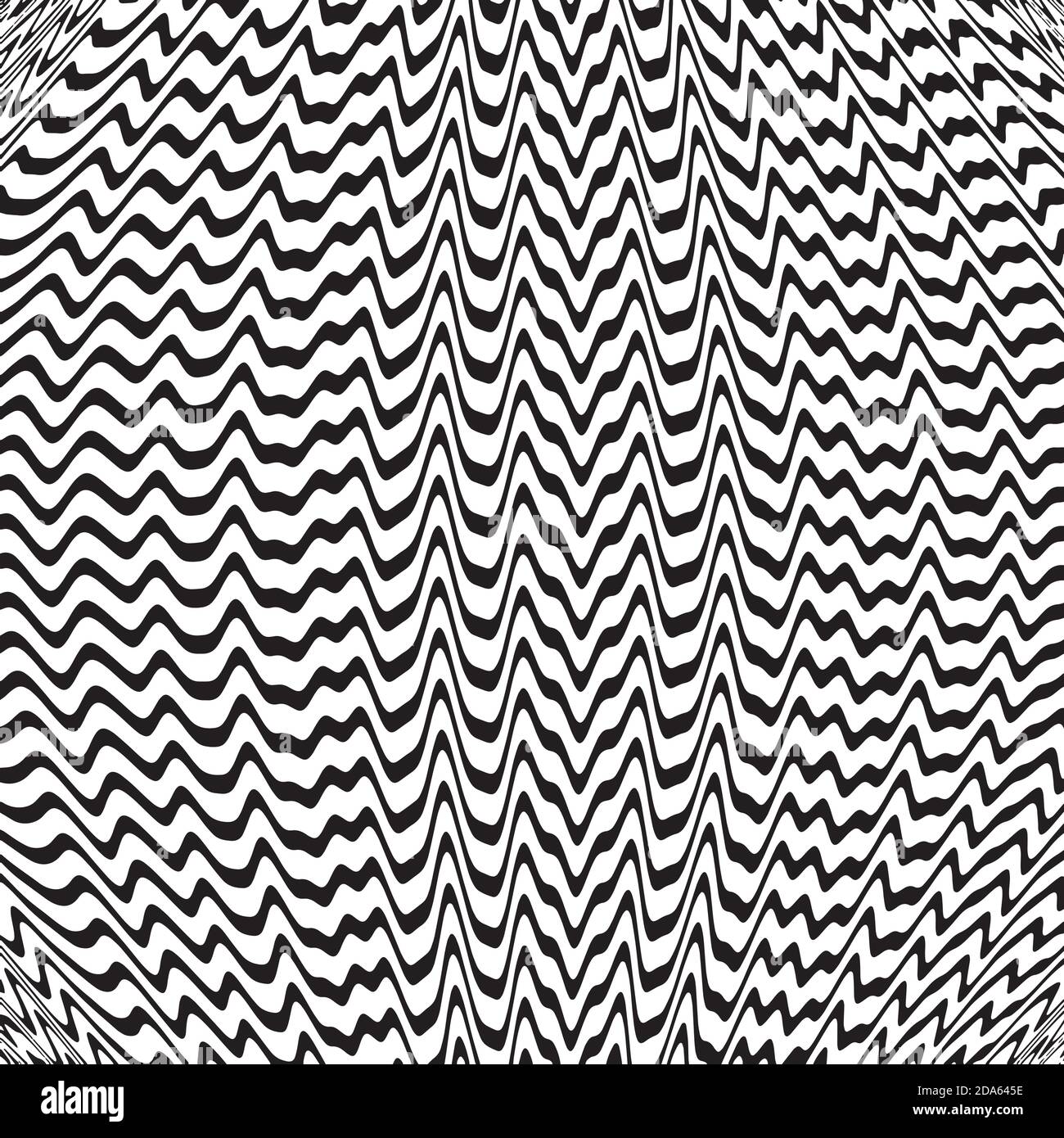 illustration vector abstract background with black and white wave lines ...