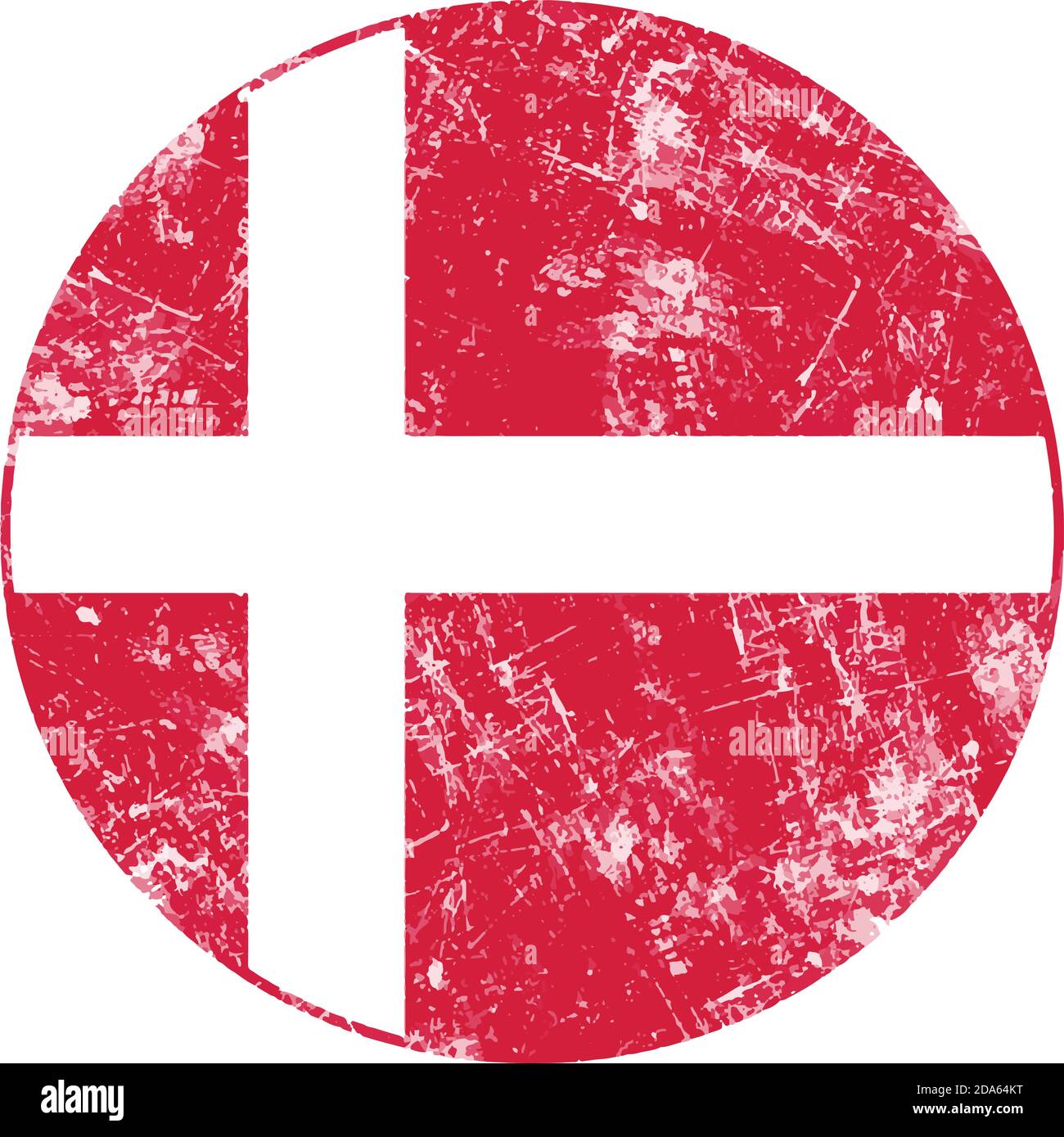 illustration vector grunge stamp round flag of denmark country Stock ...