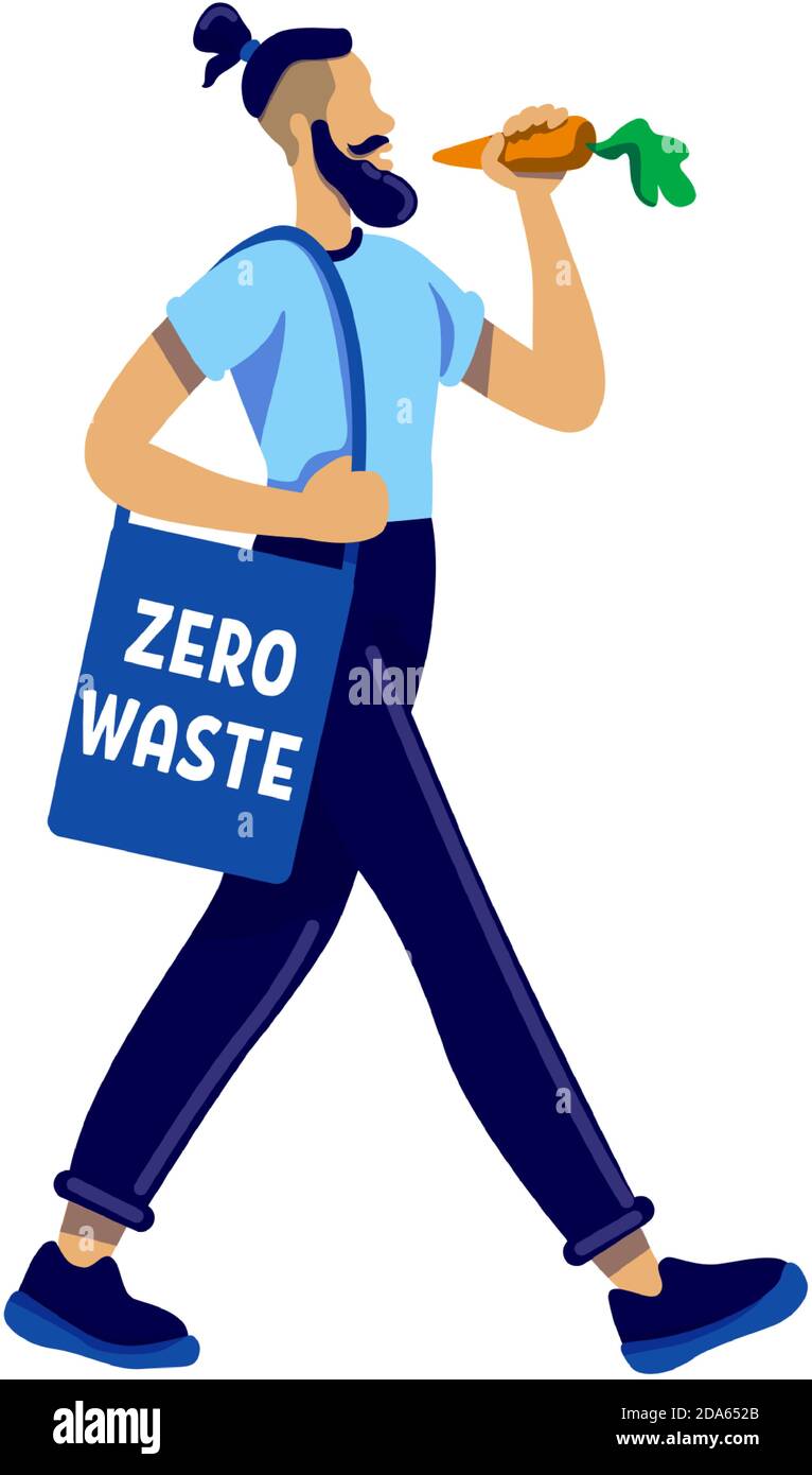 Eco activist flat color vector faceless character Stock Vector