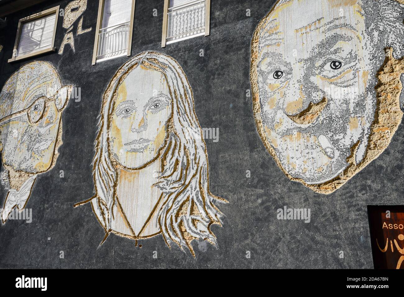 Portraits of three emblematic personalities, Le Corbusier and the