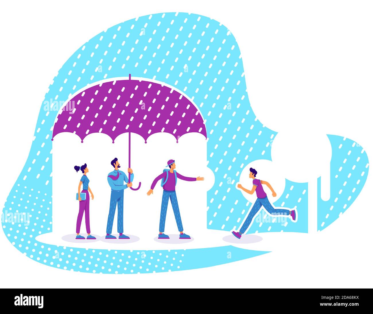 Mentor and mentees flat concept vector illustration Stock Vector Image ...