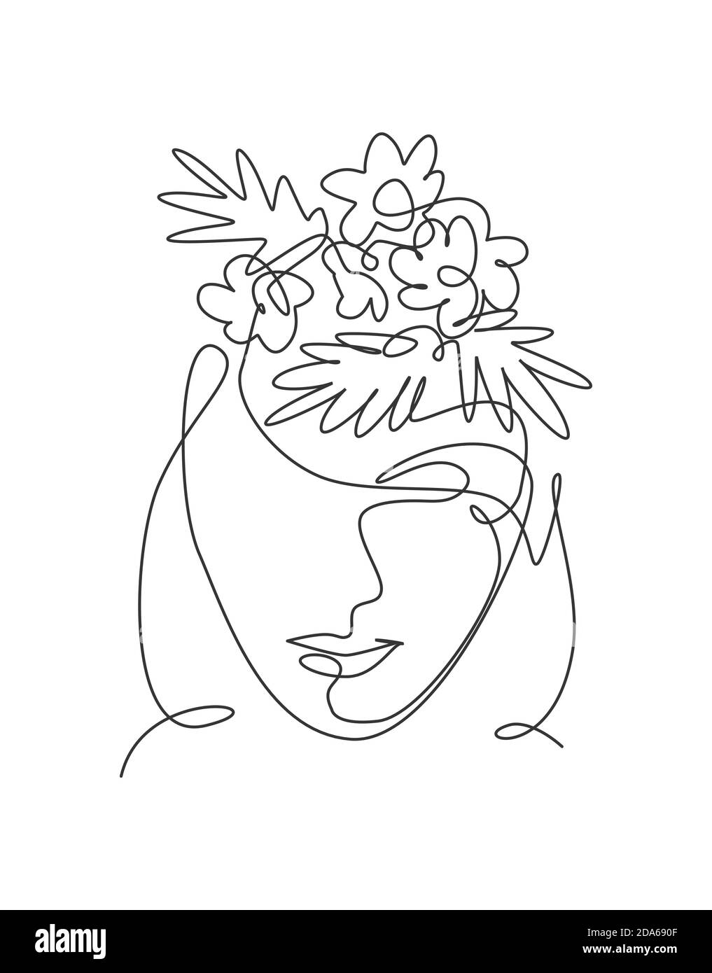 One Continuous Line Drawing Minimalist Beauty Nature Cosmetic Hairstyle Flower Bouquet In Woman Head Abstract Face Concept Wall Decor Print Stock Vector Image Art Alamy One Continuous Line Drawing Minimalist Beauty Nature Cosmetic Hairstyle Flower Bouquet In Woman Head Abstract Face Concept Wall Decor Print Stock Vector Image Art Alamy
