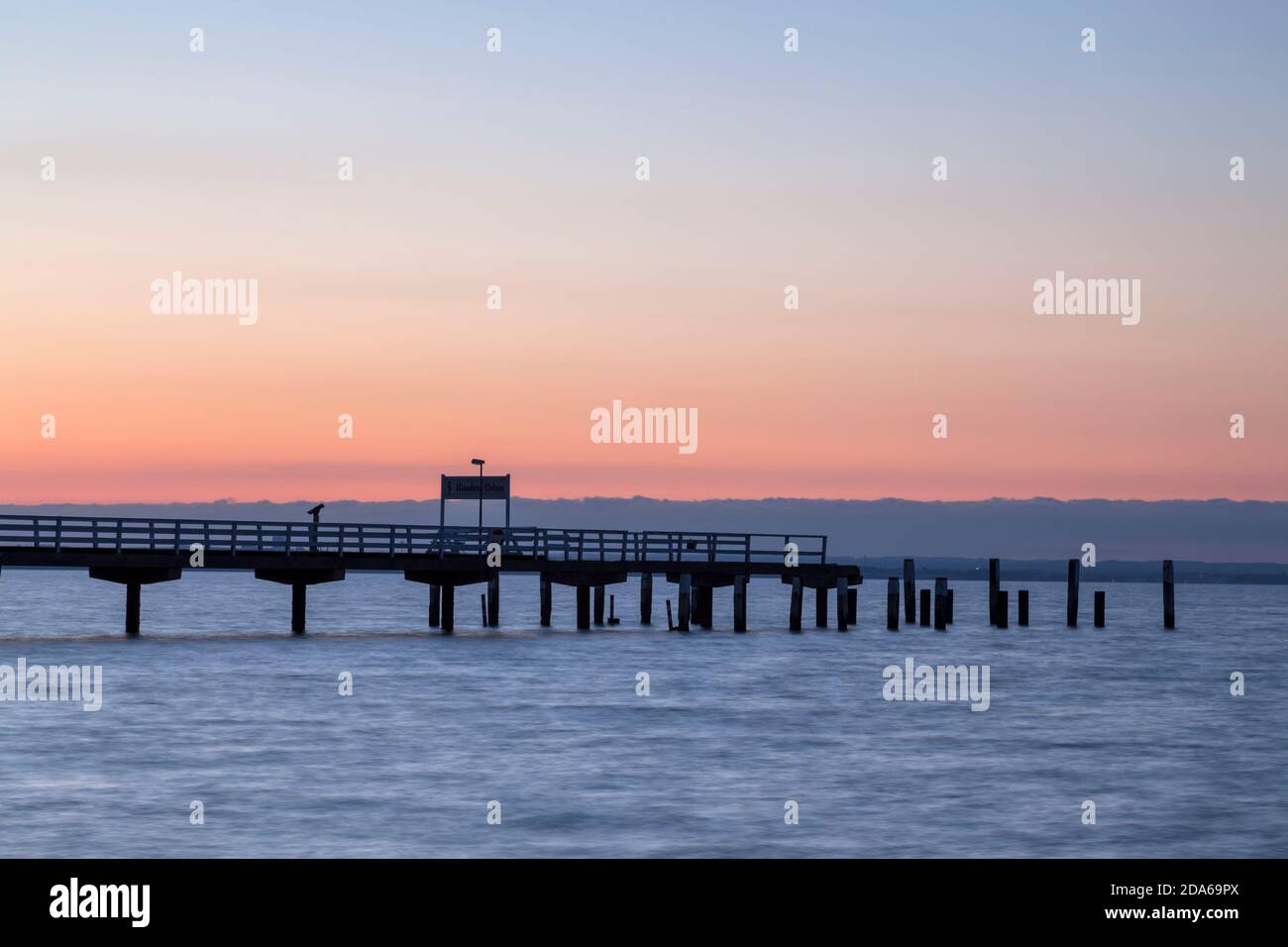 geography / travel, Germany, Schleswig-Holstein, Timmendorf Strand, pier of Niendorf at sunset, Timmen, Additional-Rights-Clearance-Info-Not-Available Stock Photo