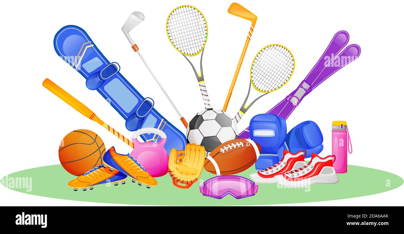 Different sport gear flat concept vector illustration Stock Vector Image & Art Alamy