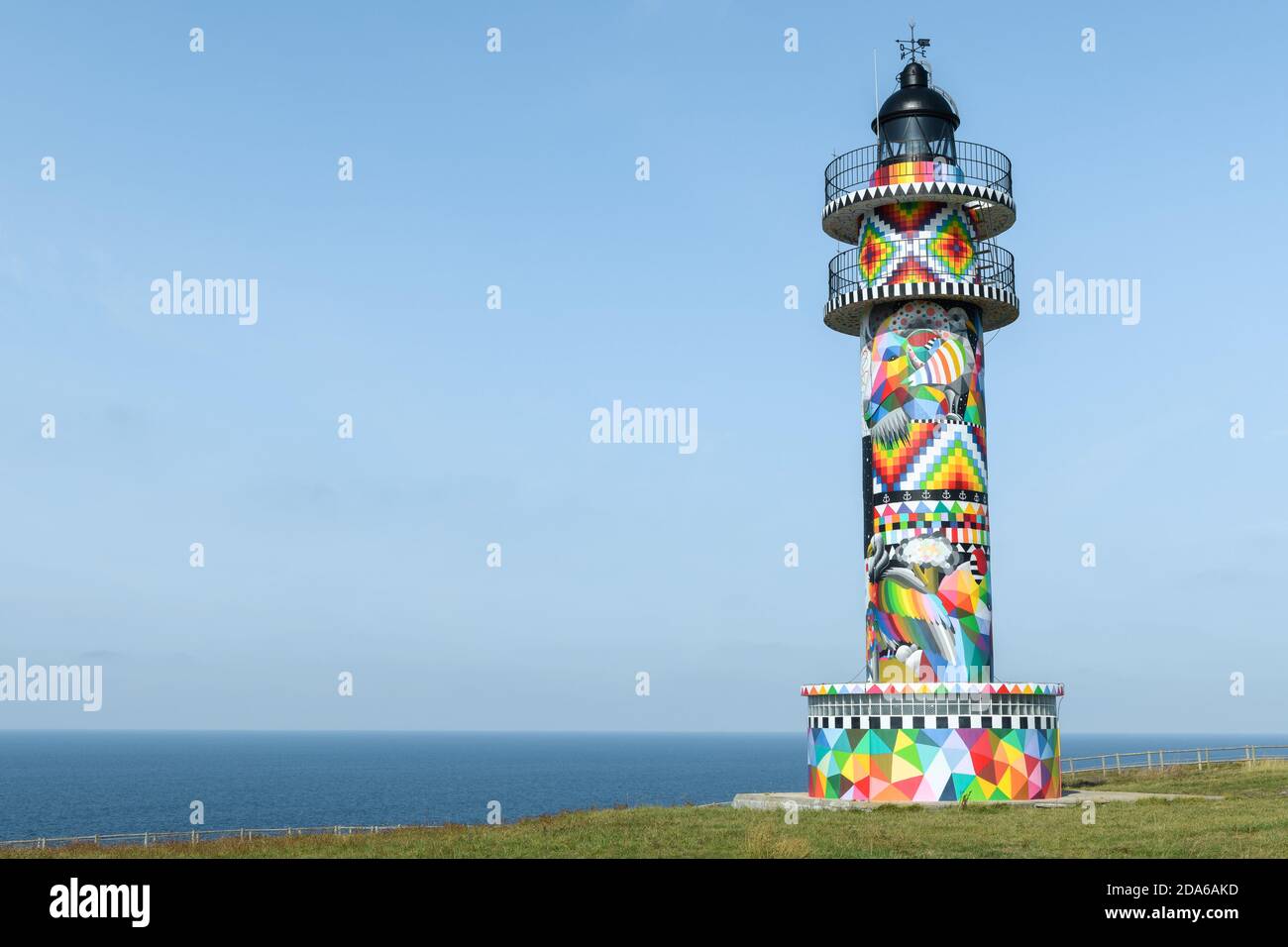 Lighthouse of Ajo Cape, Cantabrian Sea, Cantabria, Spain Stock Photo