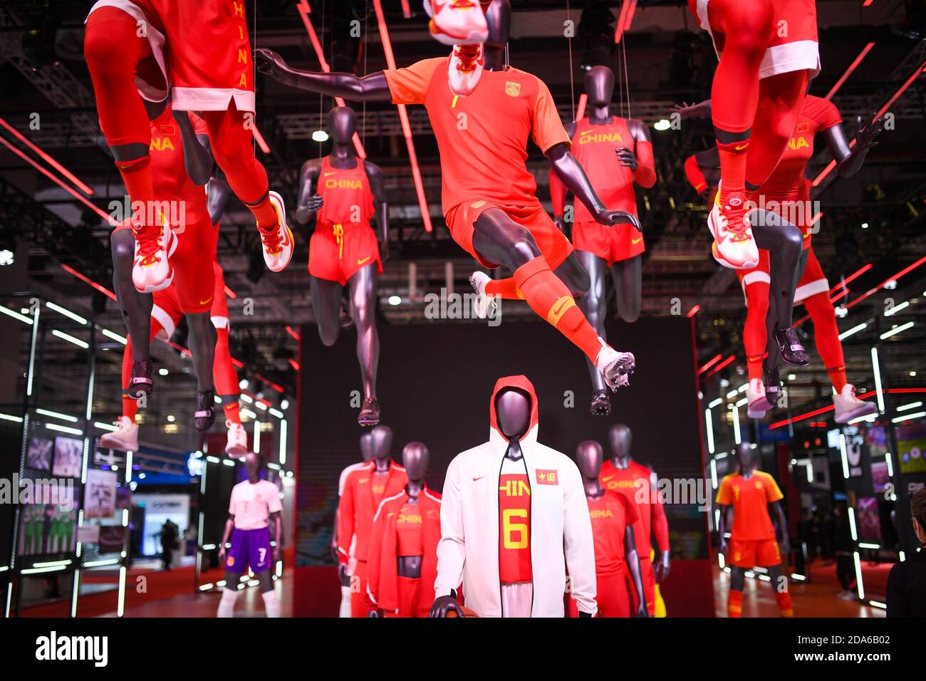 Shanghai. 10th Nov, 2020. Photo taken on Nov. 7, 2020 shows the booth of  Nike at the Consumer Goods exhibition area during the third China  International Import Expo (CIIE) in Shanghai, east