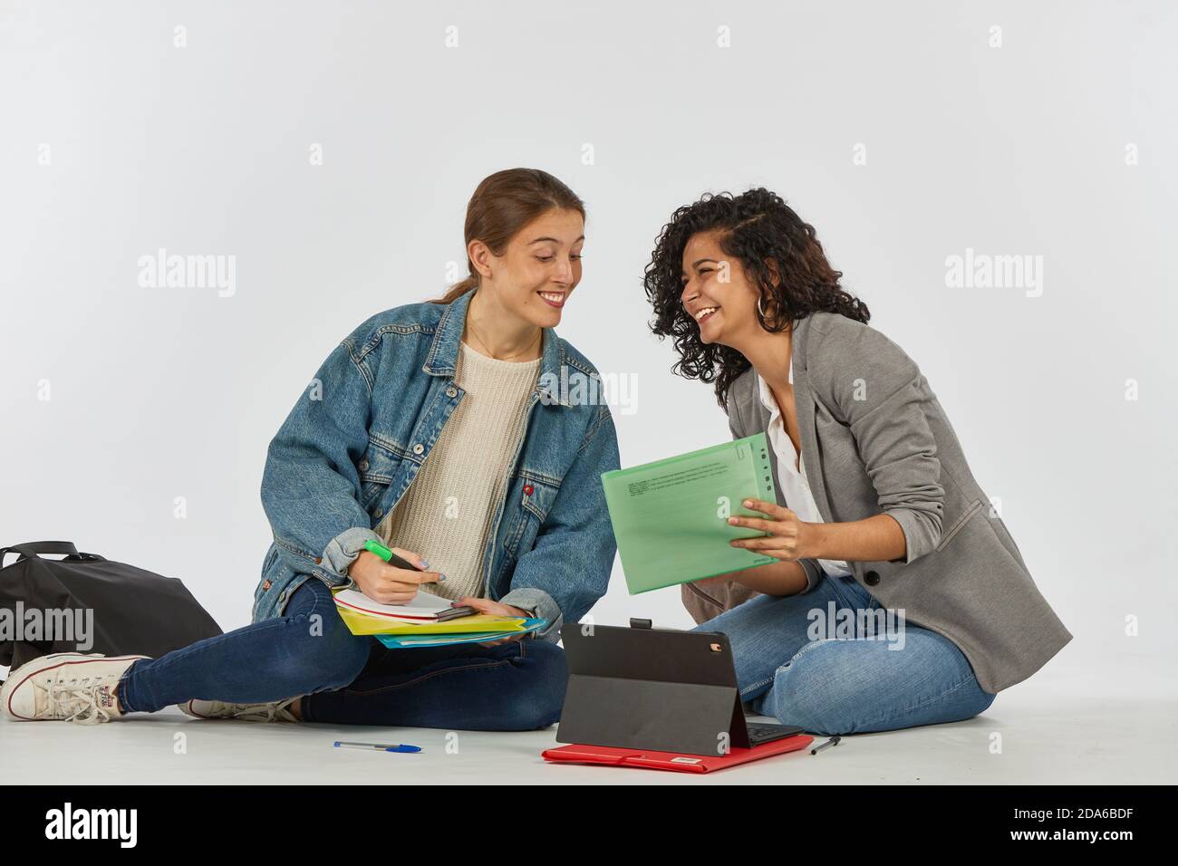 College students working and studying as a team Stock Photo - Alamy