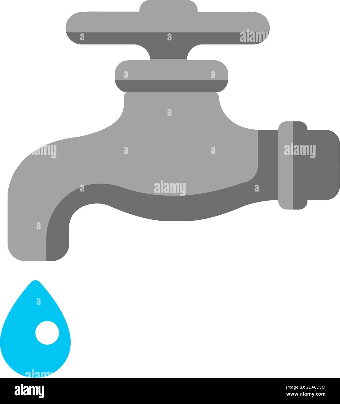 waterworks / faucet / water tap icon illustration Stock Vector
