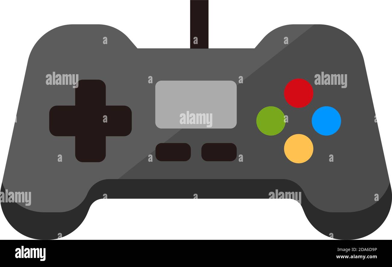 Game Controller, game pad, video game / vector icon illustration Stock Vector