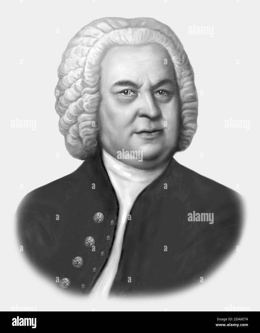 Johann Sebastian Bach 1685-1750 German Composer Stock Photo