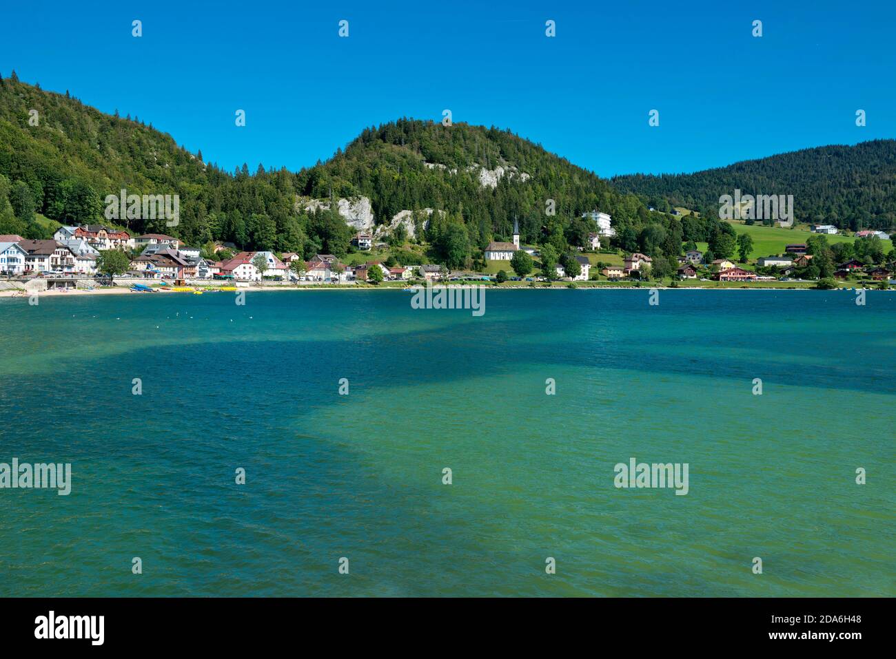 Carte Postale Ancienne Suisse - Canton De Vaud, Lac De Joux, Le Pont, Jardin Grand Hôtel