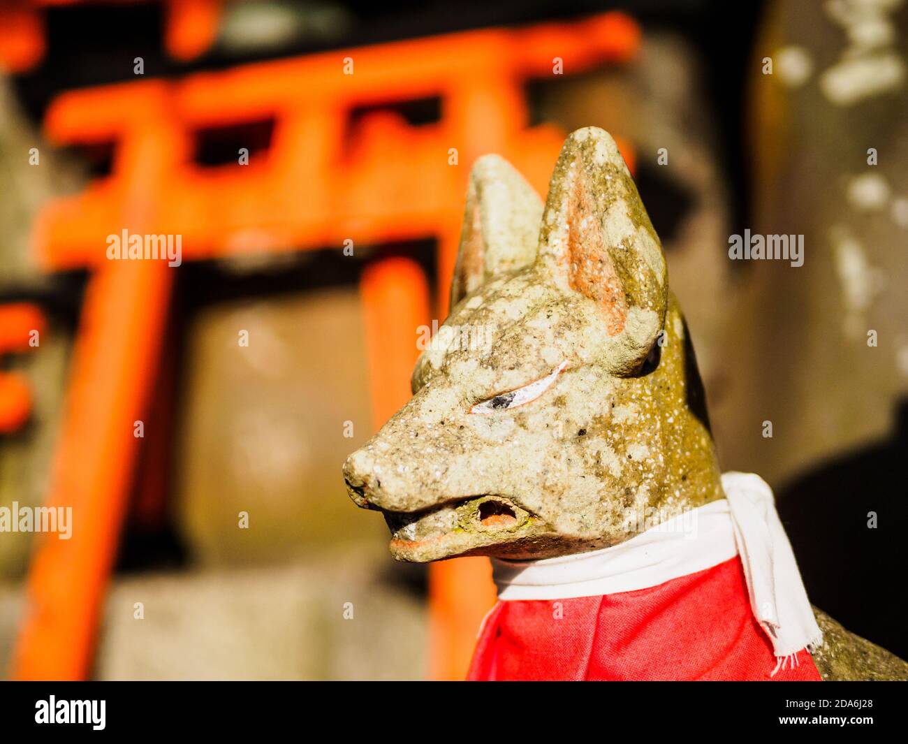Kyoto Fushimi Inari Shrine Famous Fox Statue in Japan Stock Photo Alamy