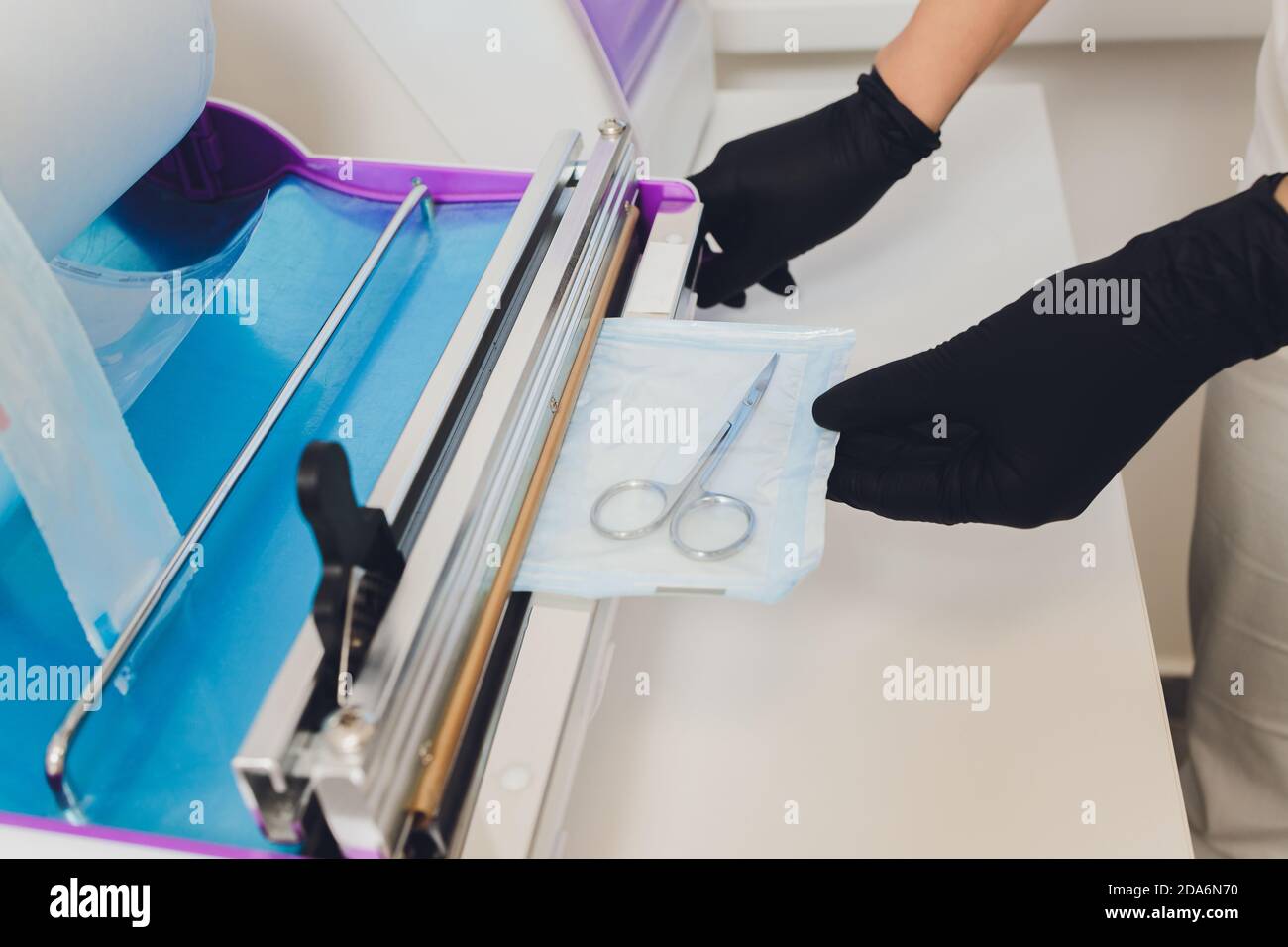 Disinfection of a dental instrument. Ultrasound sterilization of a