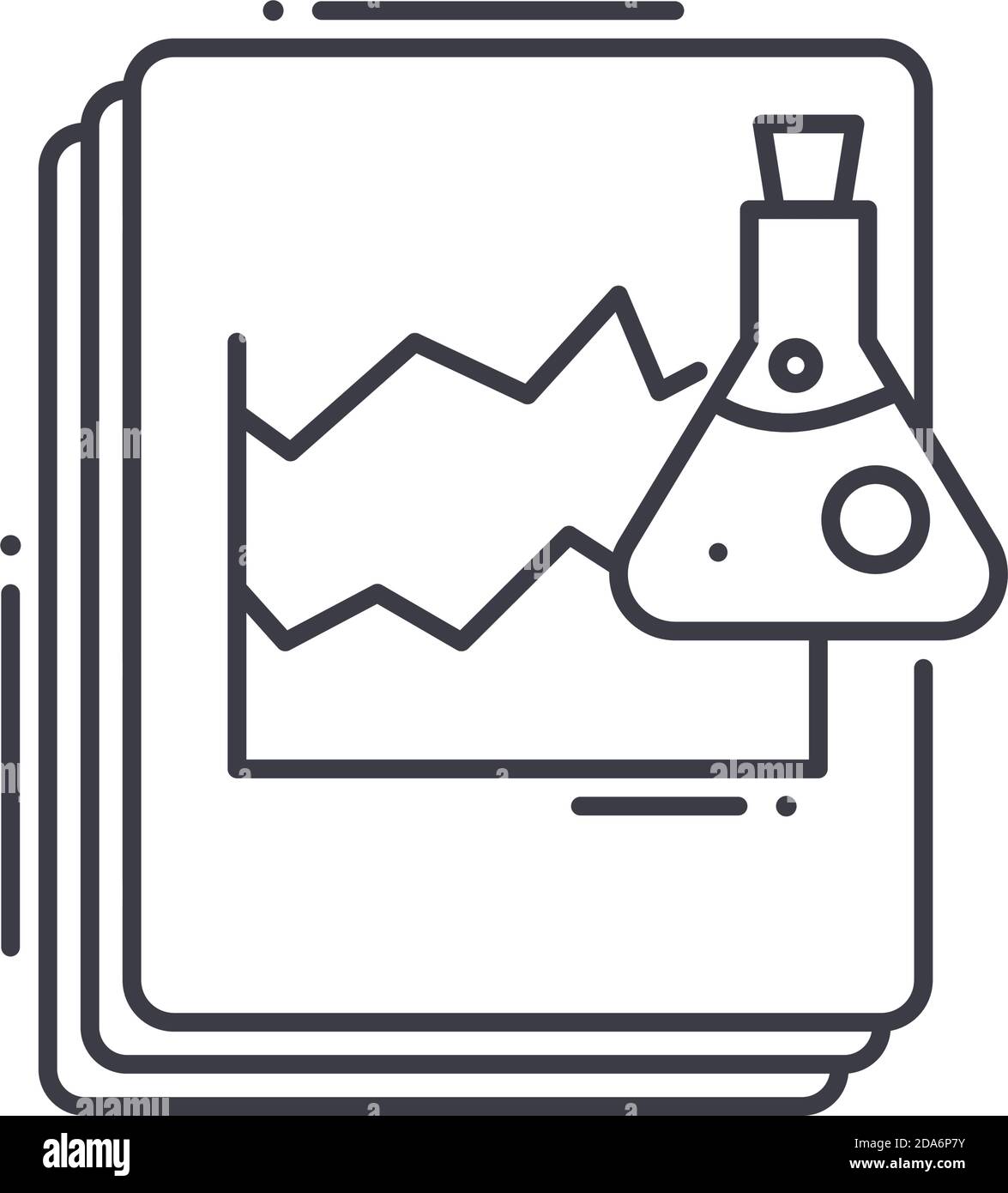 Analysis icon, linear isolated illustration, thin line vector, web ...