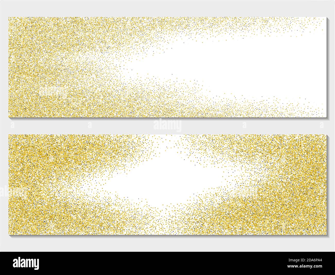 Gold club banner without text. Banners, logo template. Gold background