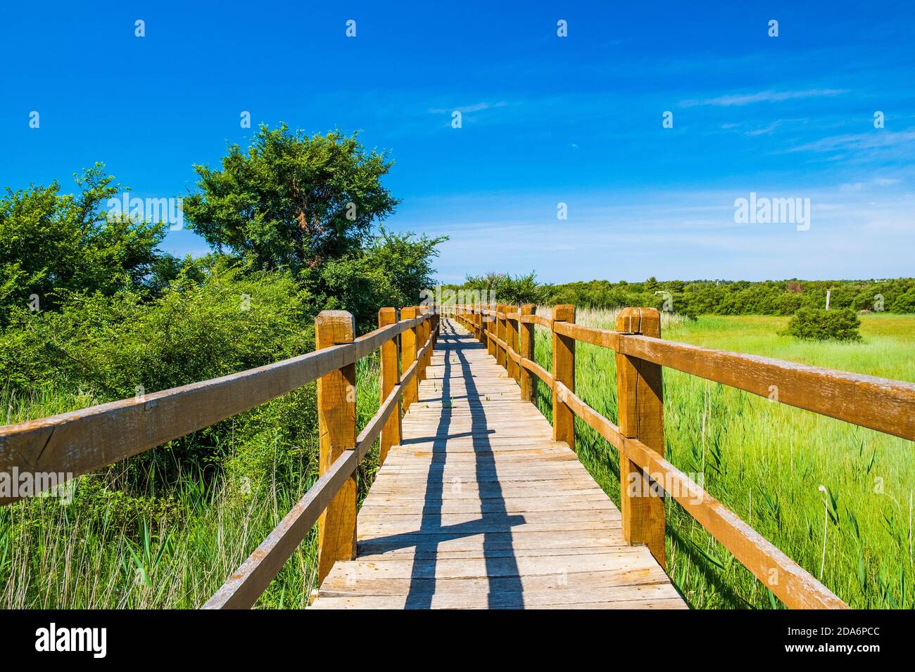 Beautiful nature park Vrana lake (Vransko jezero), Dalmatia, Croatia Stock Photo