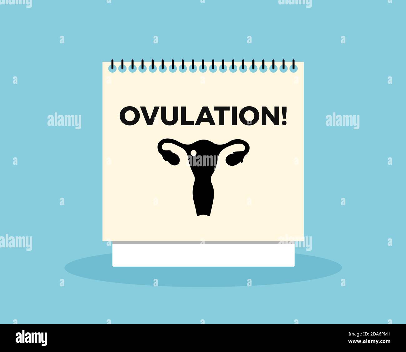 Ovulation calendar fertile day and window as period and time for