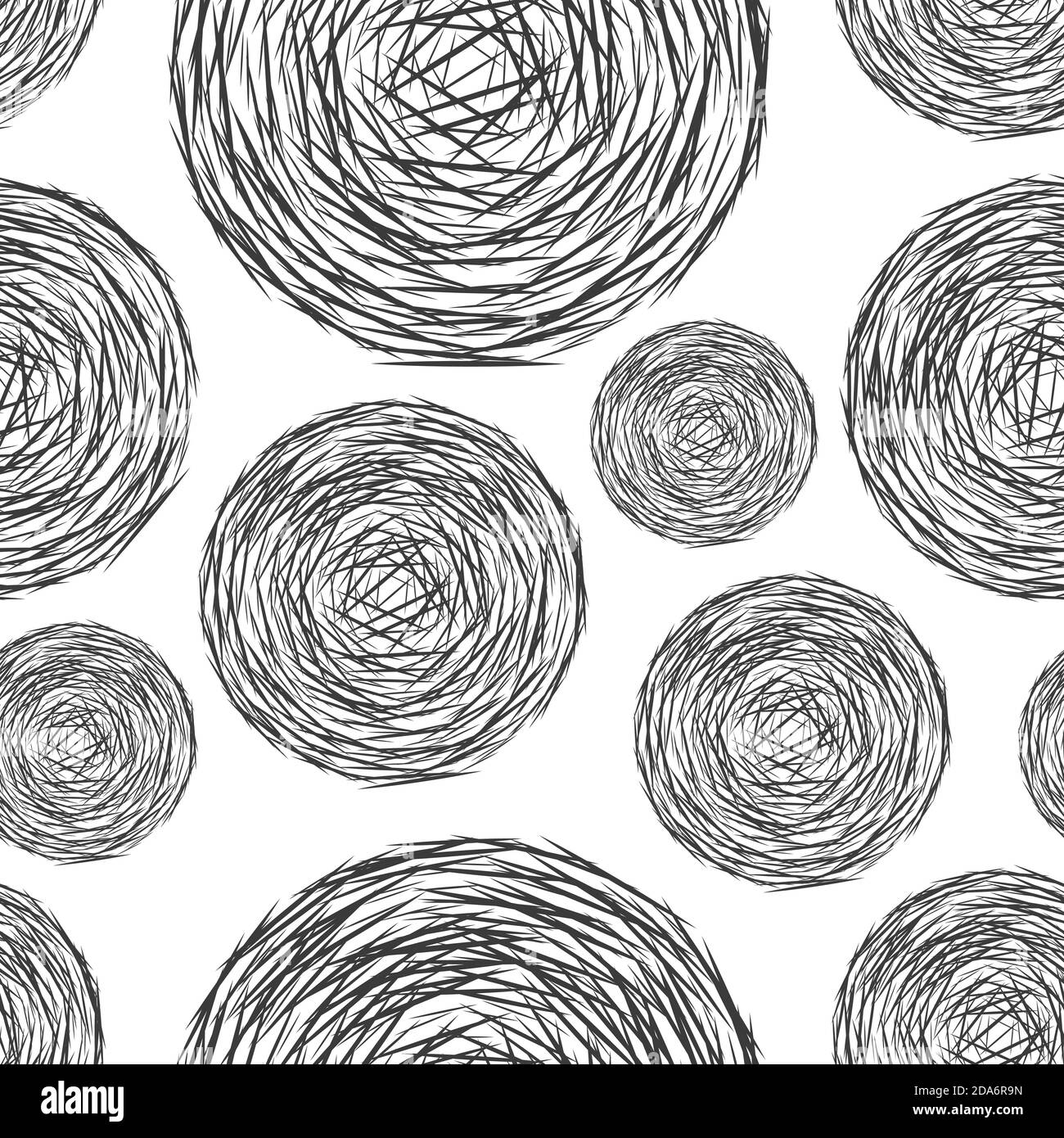 Black and white graphic vector pattern with circles Stock Vector Image ...