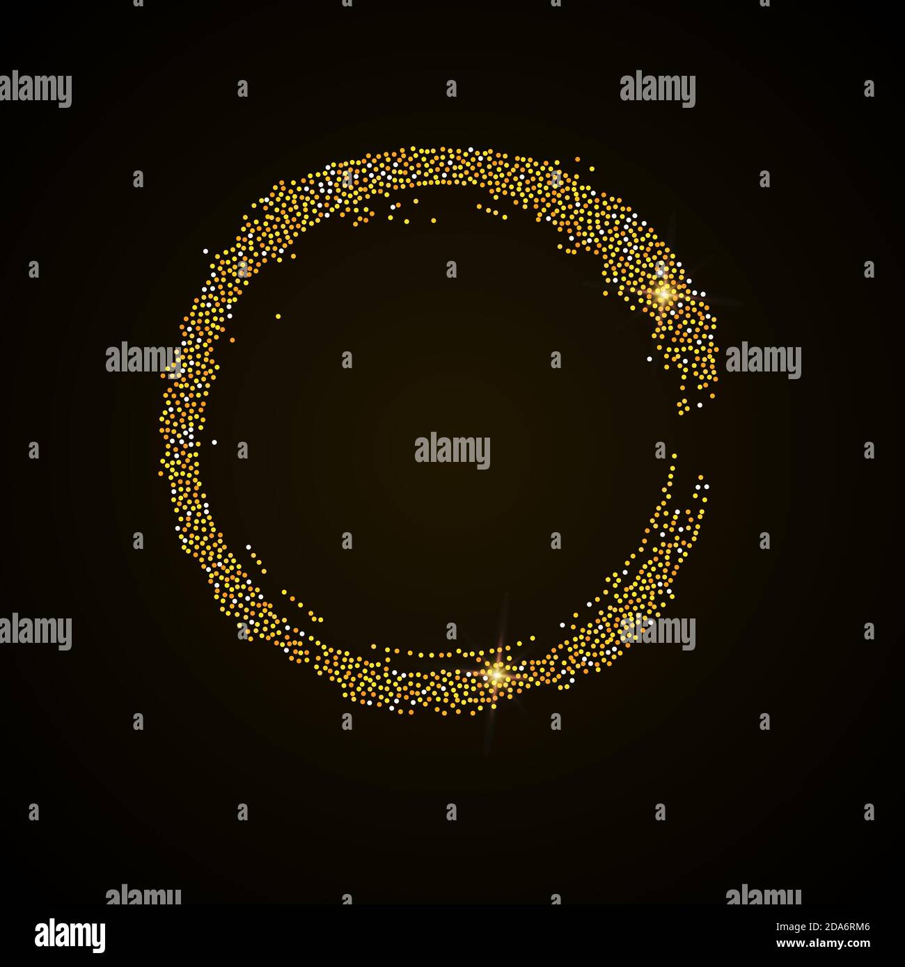 Different gold frames vector. Gold frames isolated on black background . Vector Frames for your Design. Stock Vector