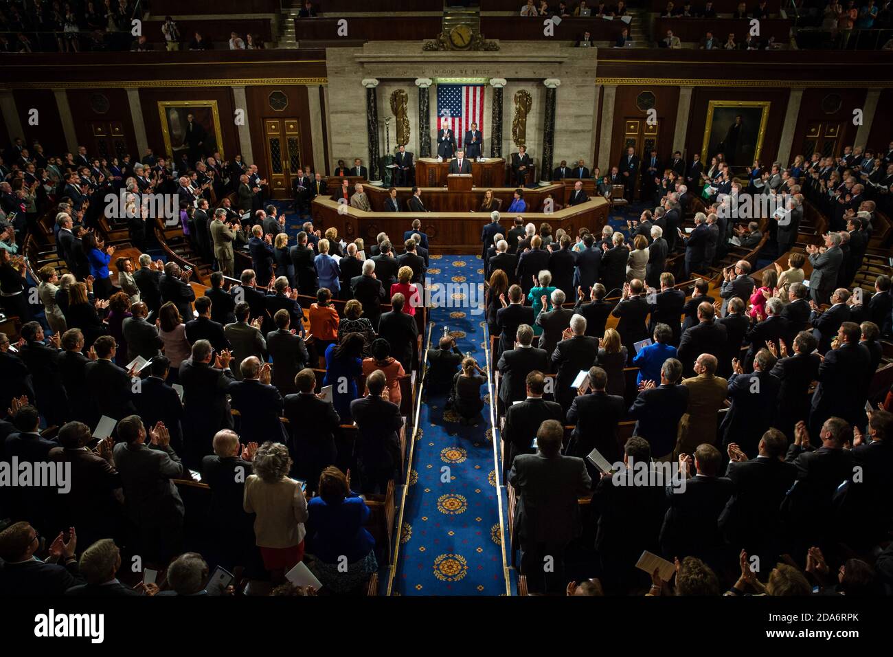 WASHINGTON D.C., USA - Sep 18, 2014: Speech by President of Ukraine Petro Poroshenko at the joint session of the Senate and House of Representatives in Washington, DC (USA) Stock Photo