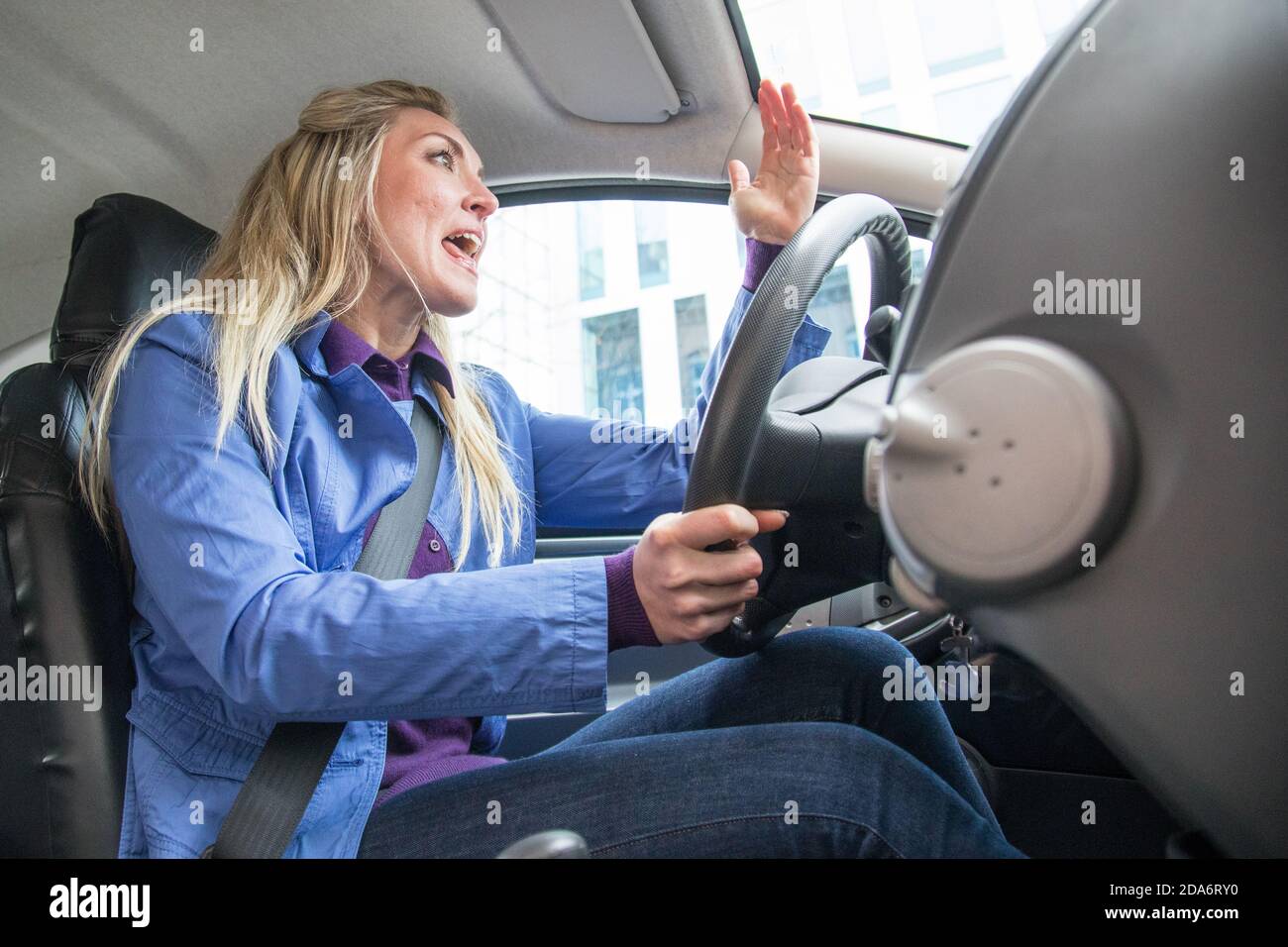 Hamburg, Germany. 01st Mar, 2017. To the Themendienst report of 10 November 2020: Rage at the wheel: Even simple breathing exercises can help you to become calmer and more relaxed when driving. Credit: Christin Klose/dpa-tmn/dpa/Alamy Live News Stock Photo