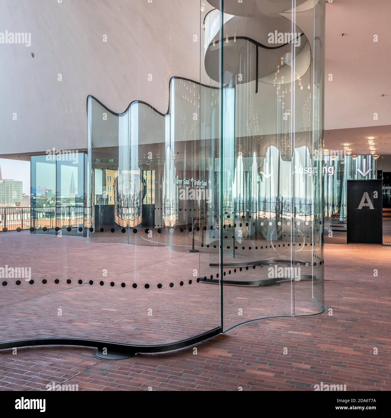 Inside the Elbphilharmonie concert hall in the HafenCity quarter of Hamburg, Germany, on a peninsula of the Elbe River. Popularly nicknamed Elphi. Stock Photo