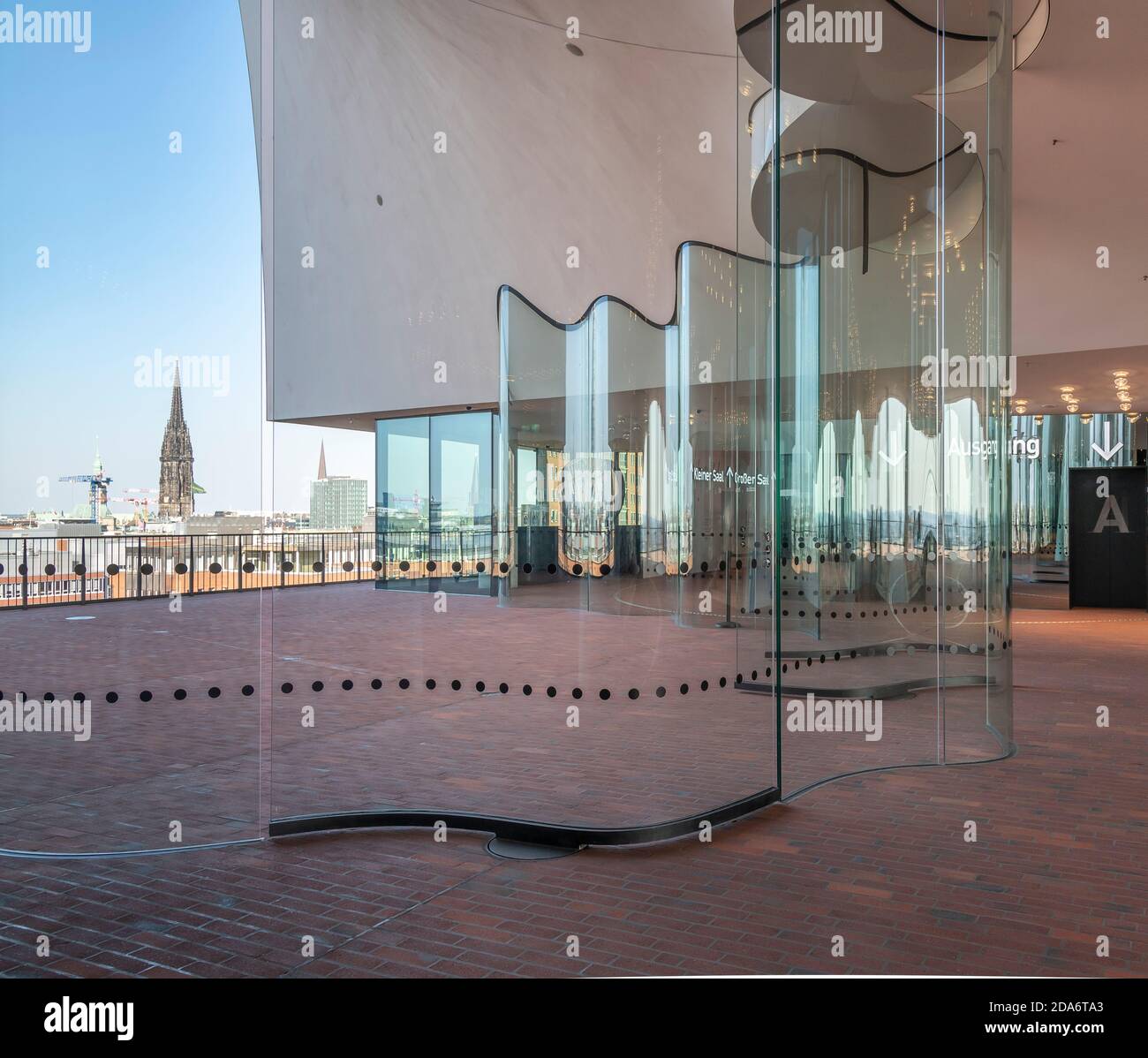 Inside the Elbphilharmonie concert hall in the HafenCity quarter of Hamburg, Germany, on a peninsula of the Elbe River. Popularly nicknamed Elphi. Stock Photo