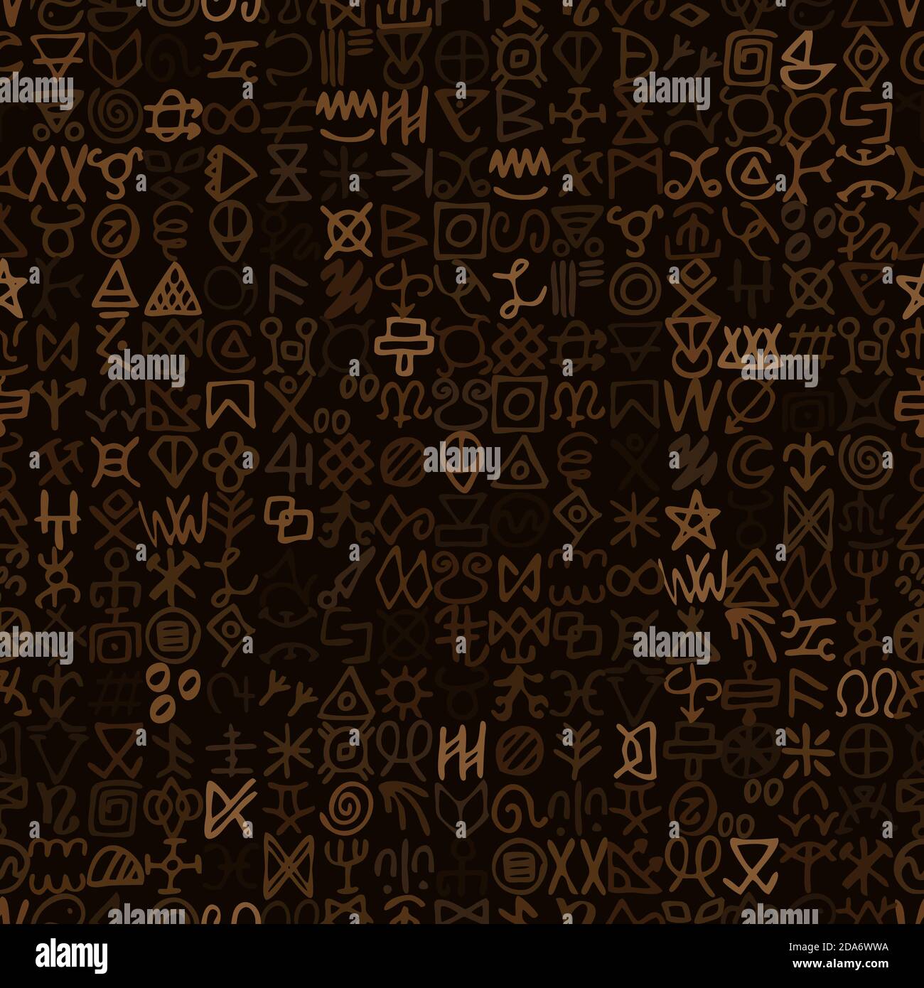 Tribal pattern with symbols ancient style vintage illustration ...