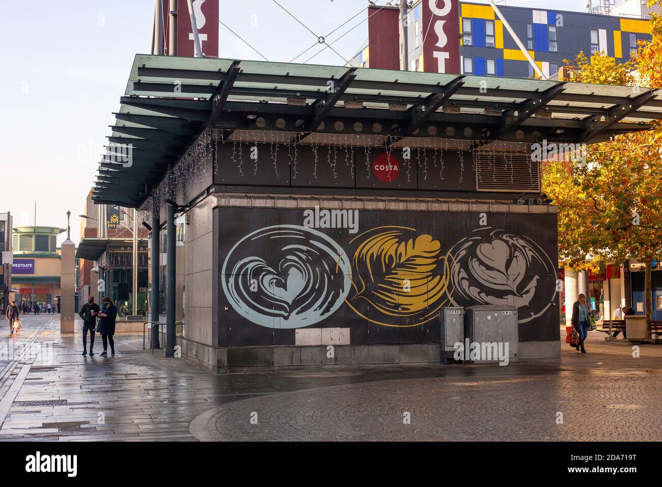 Lifestyle/ Covid19 Times View of a few shoppers near closed Ministry