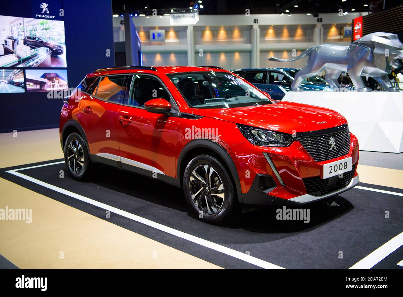 All NEW Peugeot 2008 car on display at THE 41st BANGKOK INTERNATIONAL MOTOR SHOW 2020 on July 14, 2020 in Nonthaburi, Thailand. Stock Photo