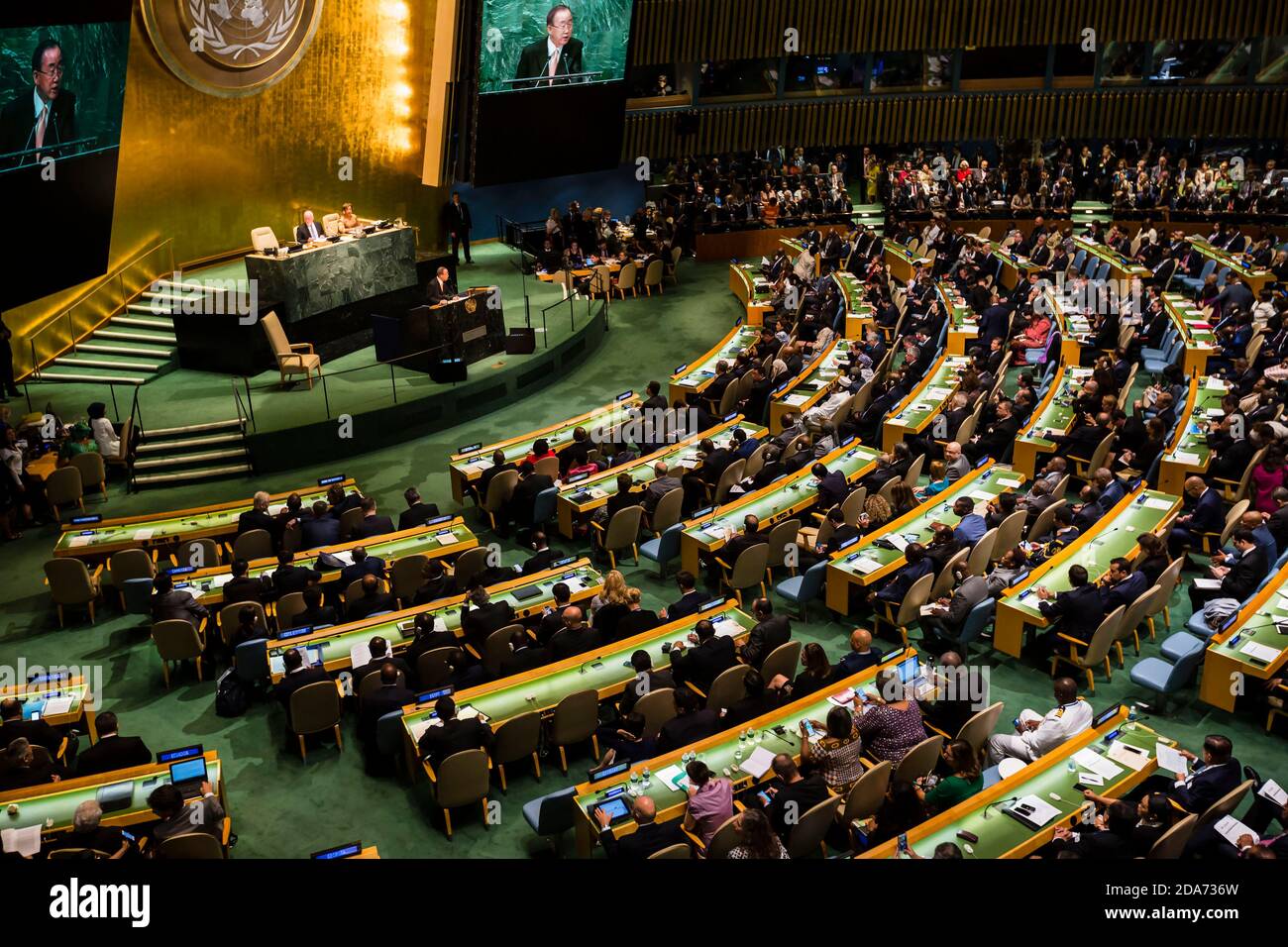 NEW YORK, USA - Sep 20, 2016: UN Secretary General Ban Ki-moon at the ...