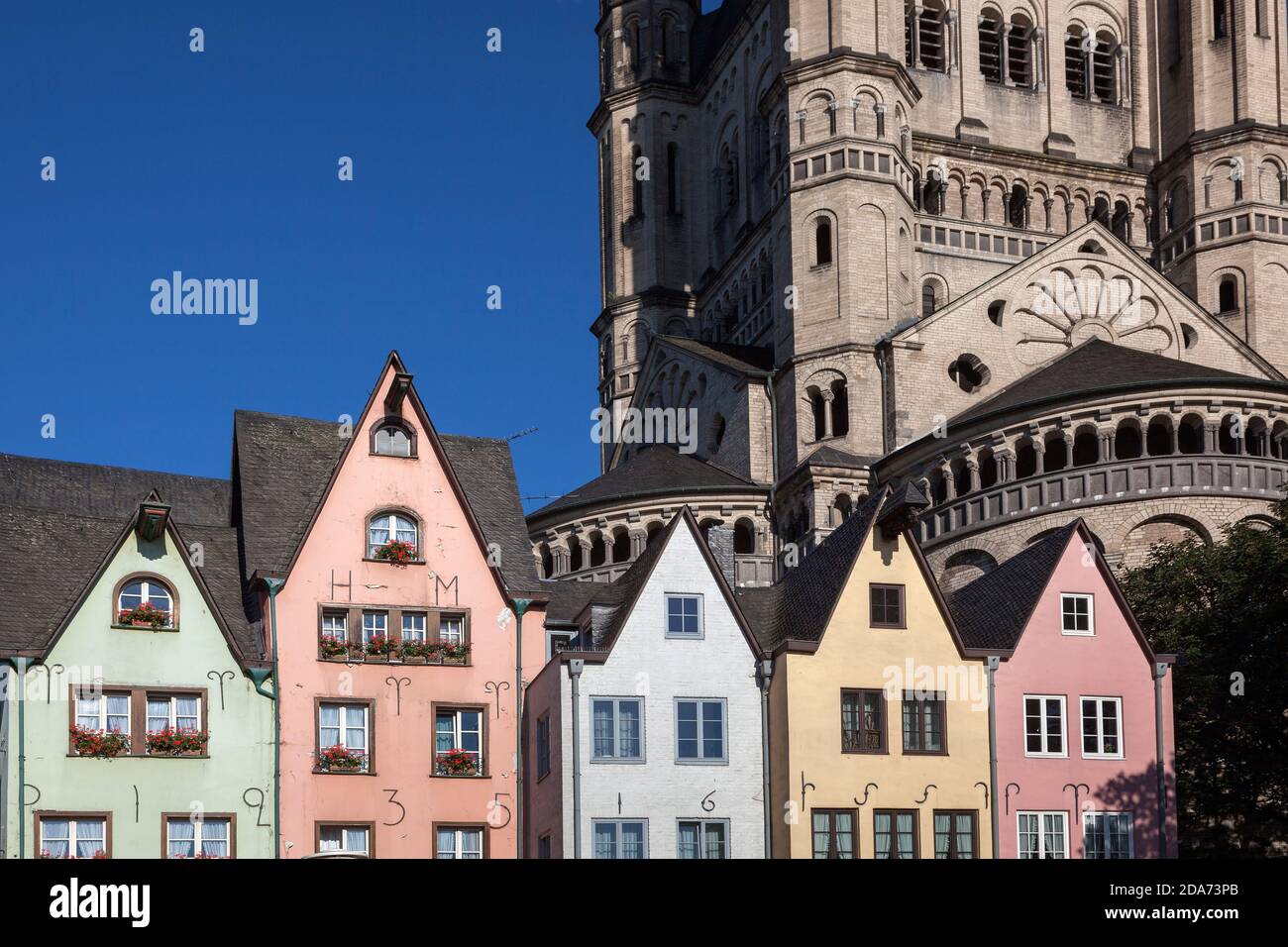 geography / travel, Germany, North Rhine-Westphalia, Cologne, capital St. Martin on the fish market, C, Additional-Rights-Clearance-Info-Not-Available Stock Photo