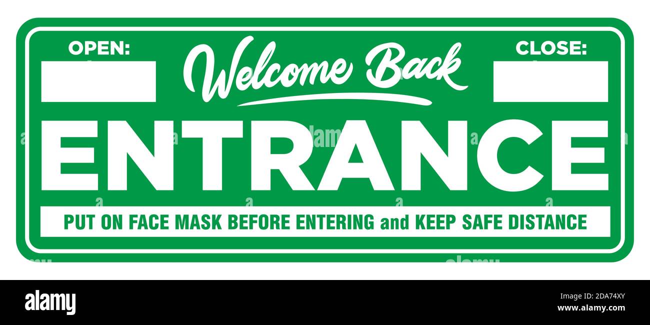 entrance sign green