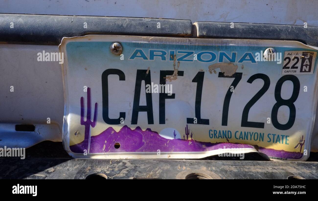 Arizona license plate Stock Photo Alamy