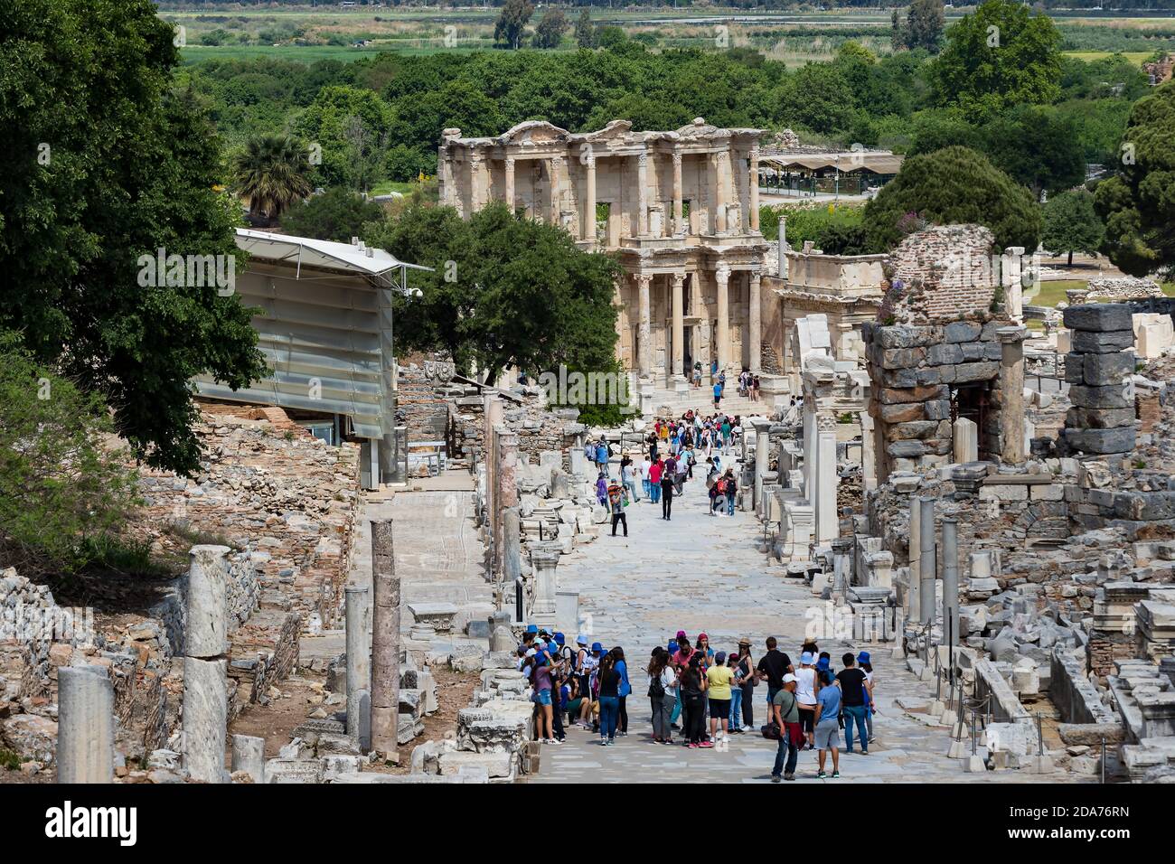 SELCUK, TURKEY- MAY 6, 2017: The ruins of the ancient antique city of ...