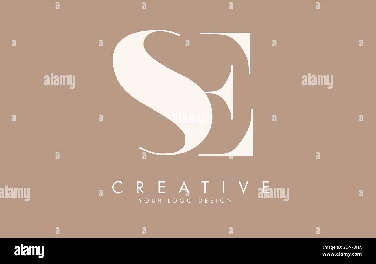 SE S E logo design with combined letters and fall vibes colours Stock ...