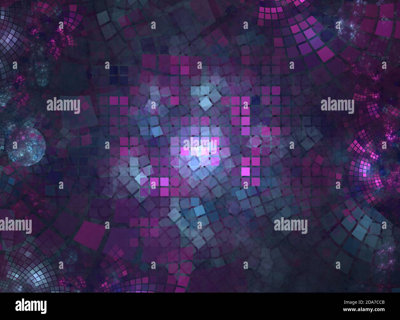 Fractal abstract background image. Pink and blue colors Stock Photo