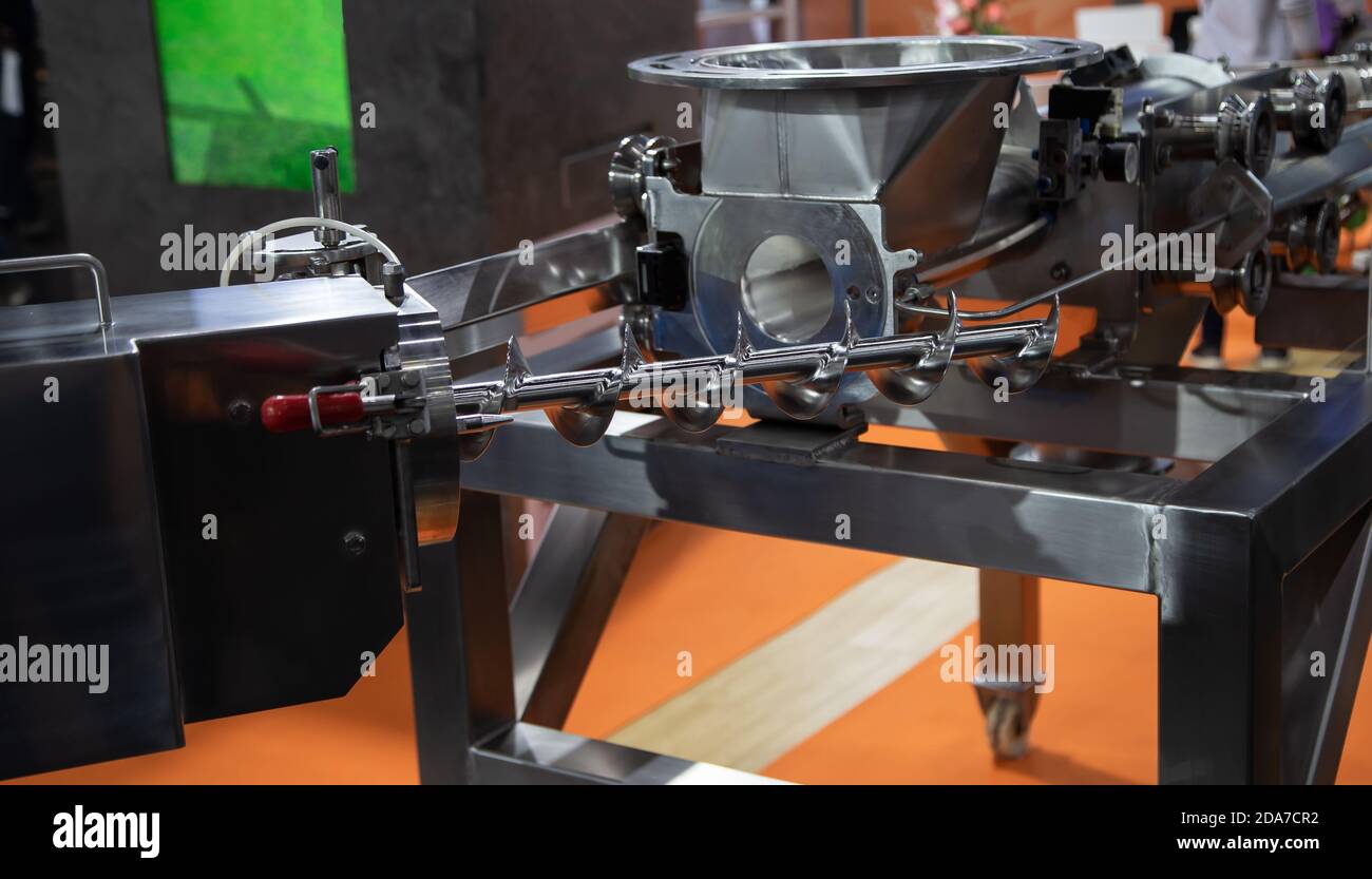 Food industry ingredients handling automation in production line Stock