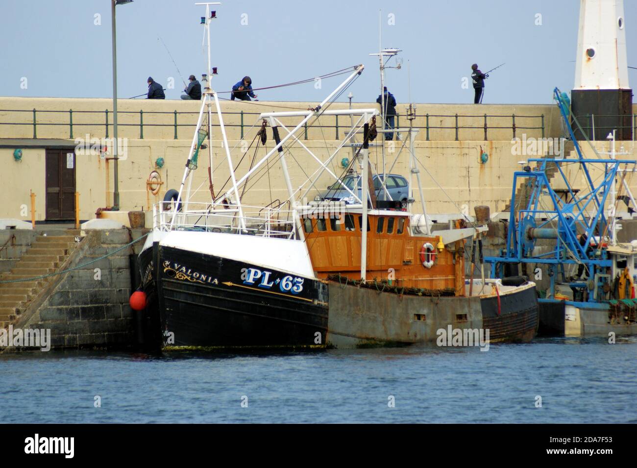 Fishing vessel Valonia at Peel Isle of Man Stock Photo