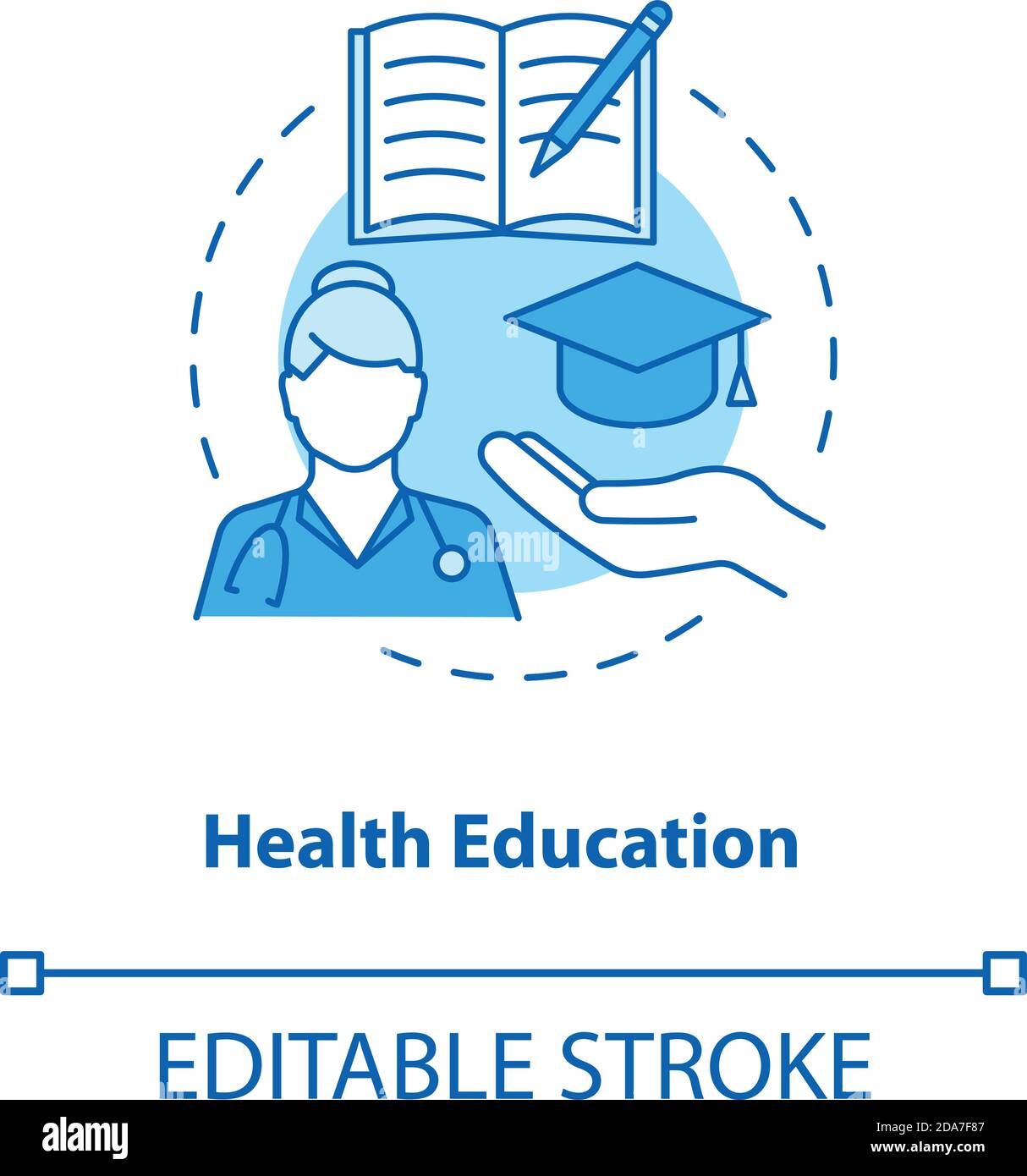 Health education turquoise concept icon Stock Vector Image & Art Alamy
