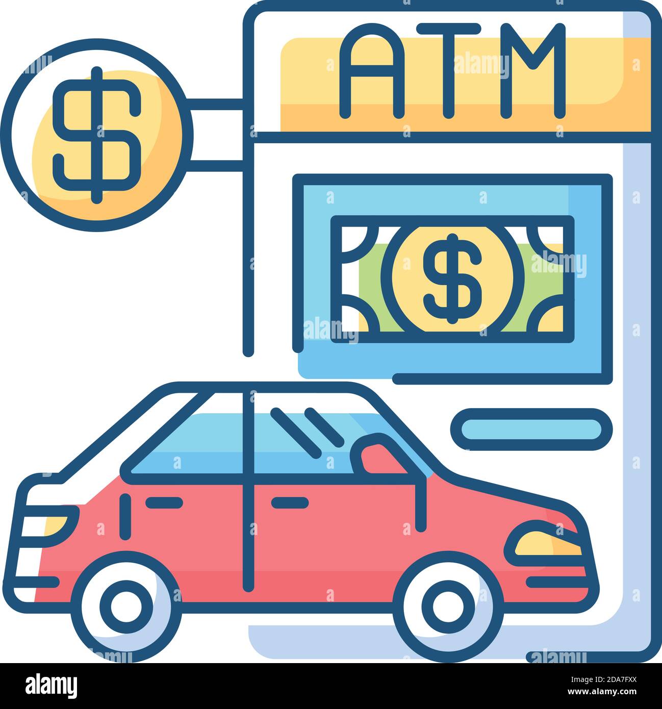Drive thru atm Stock Vector Images - Alamy