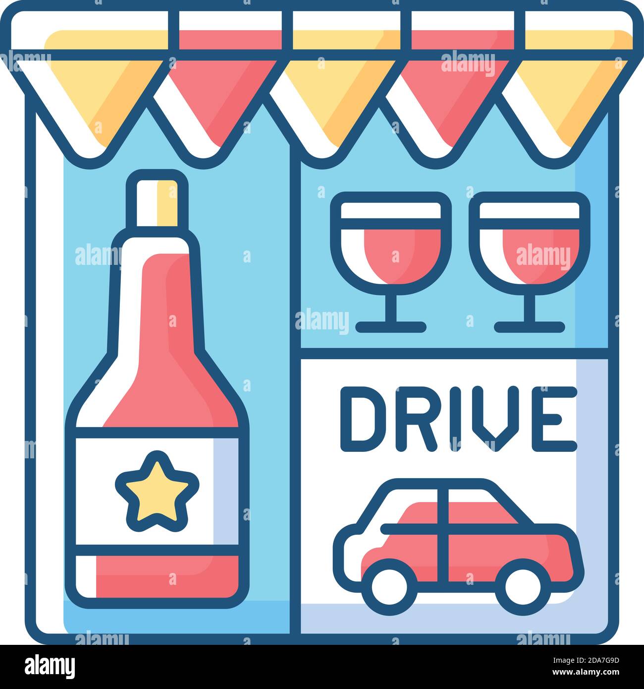 Liquor store with drive through window hi-res stock photography and