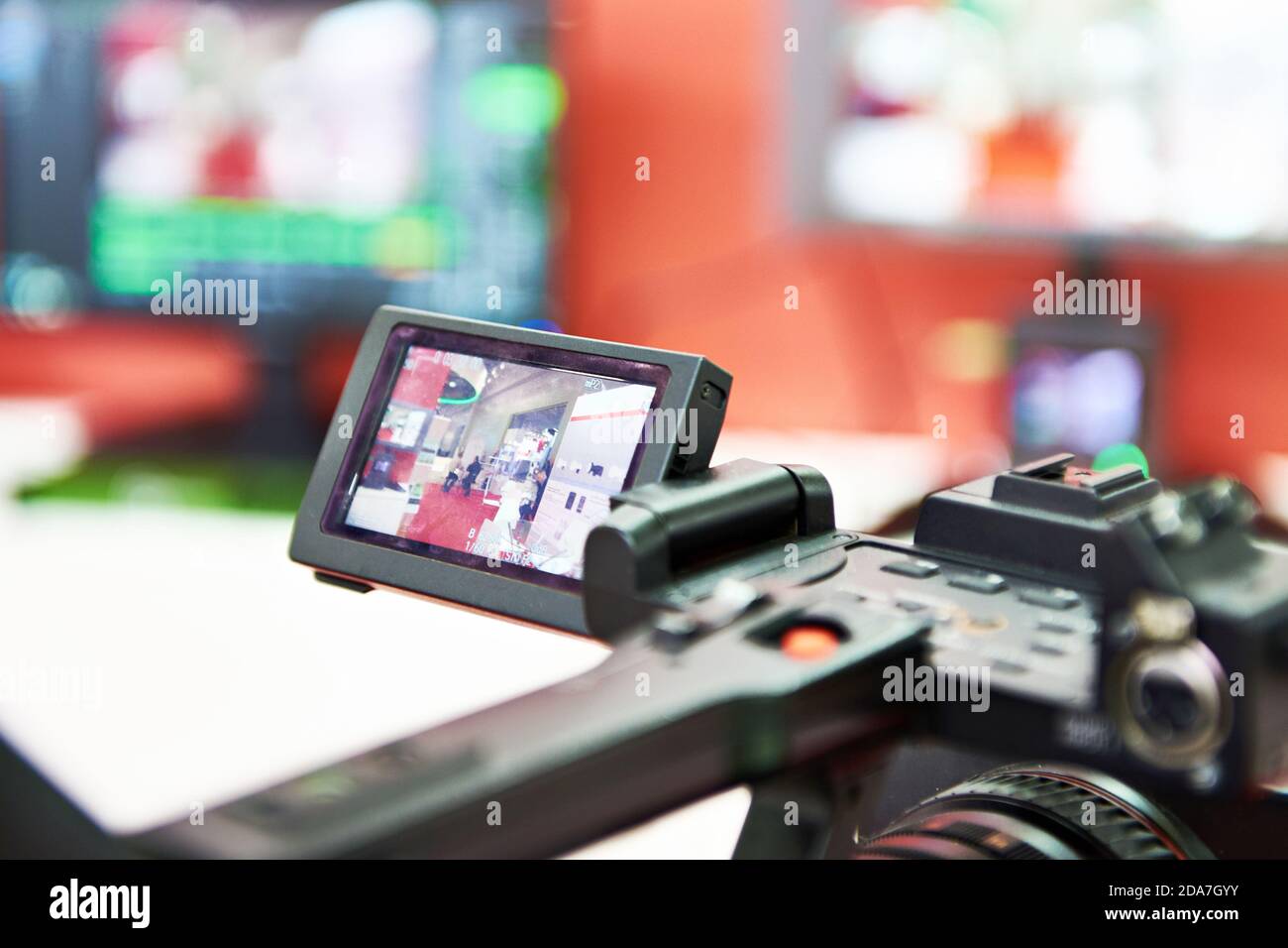 Screen Camcorder and TV Monitors background Stock Photo Alamy
