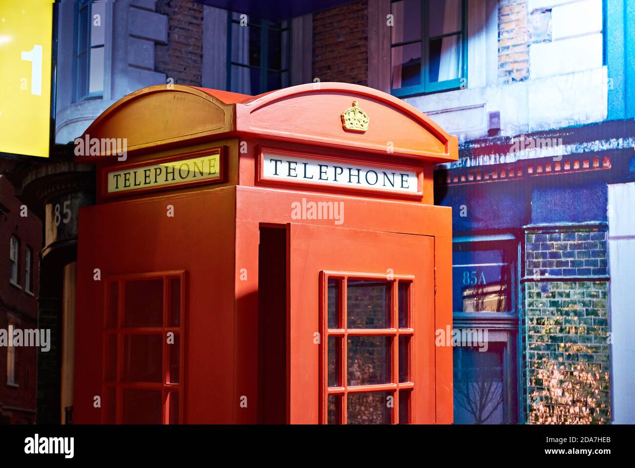Red england street phone booth Stock Photo