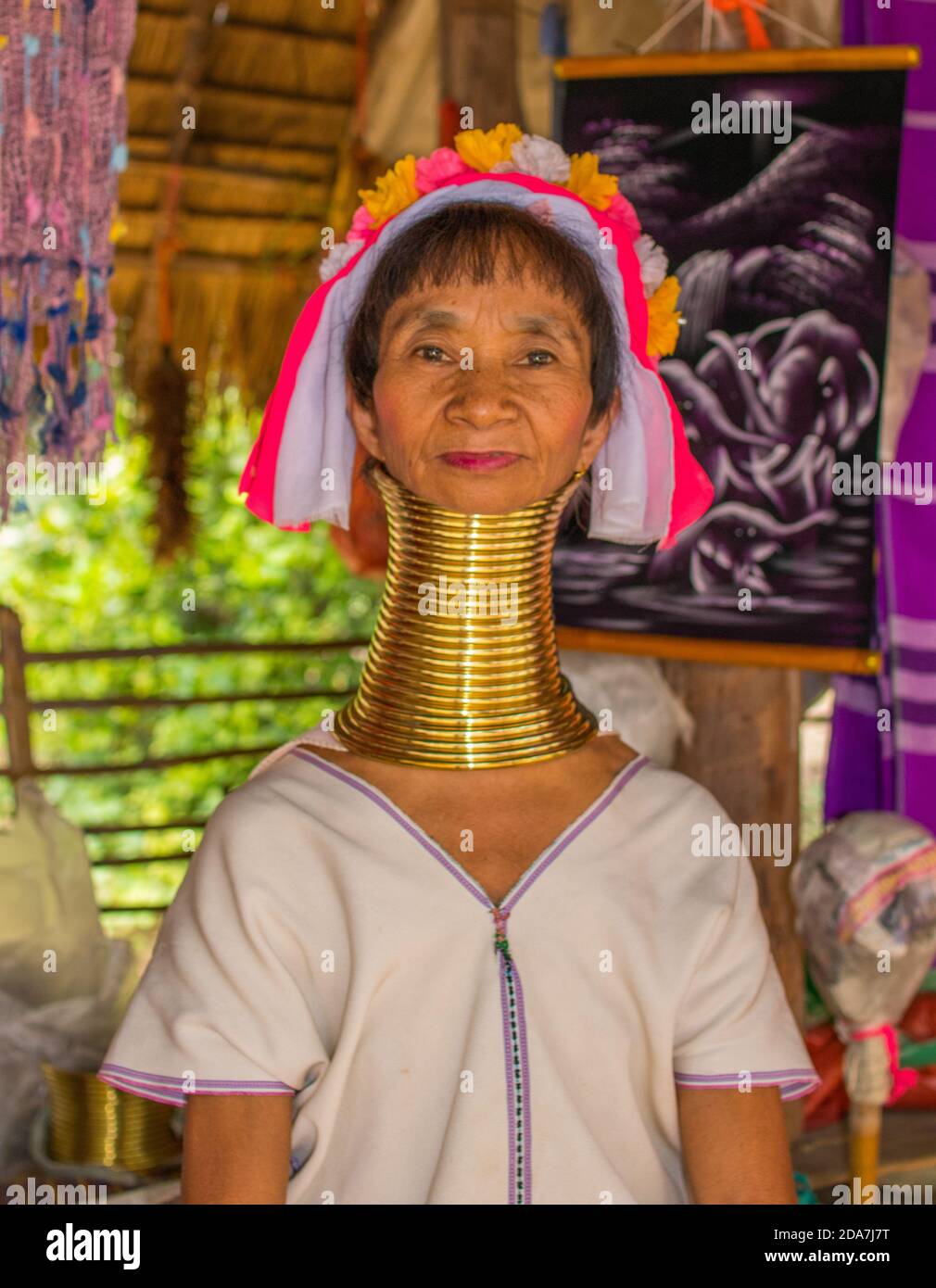 long neck village near Chiang Mai Stock Photo Alamy